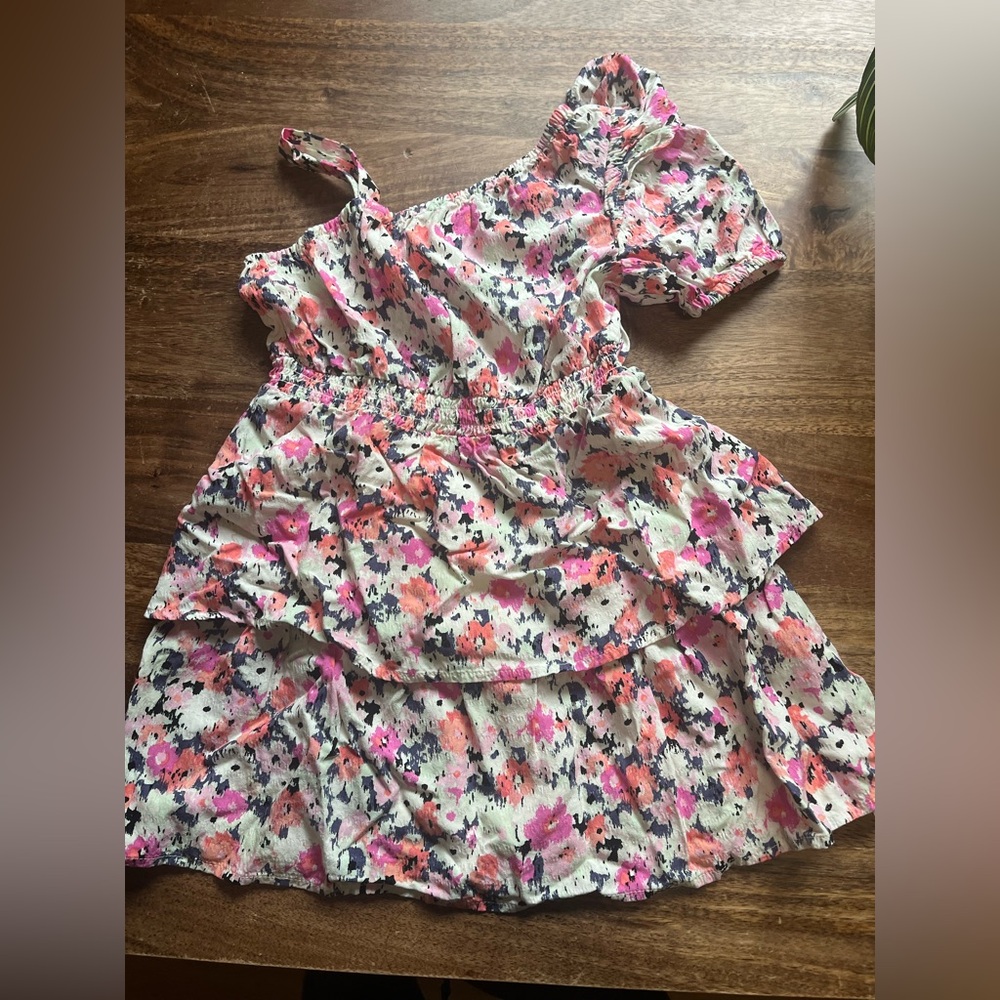 Cat & Jack floral one-sleeve dress